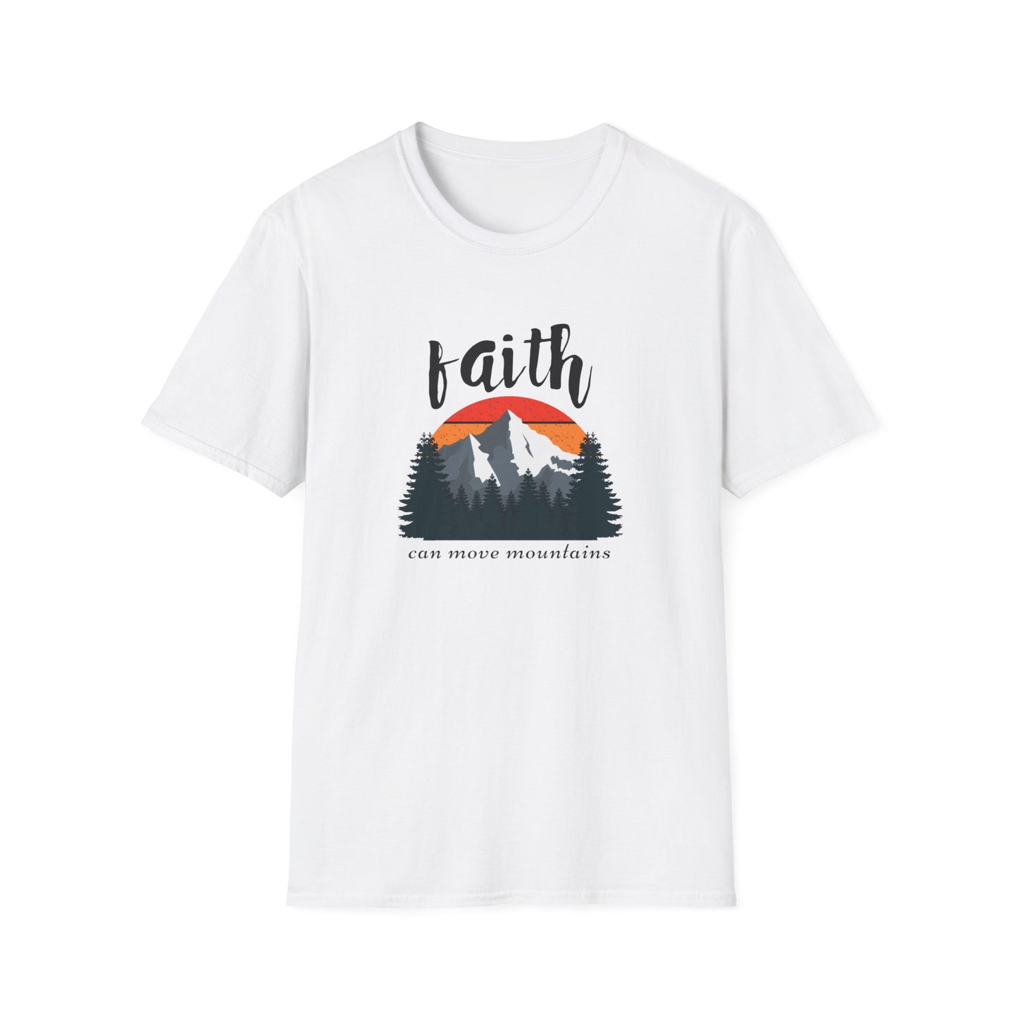 Faith Can Move Mountains Unisex Softstyle T-Shirt