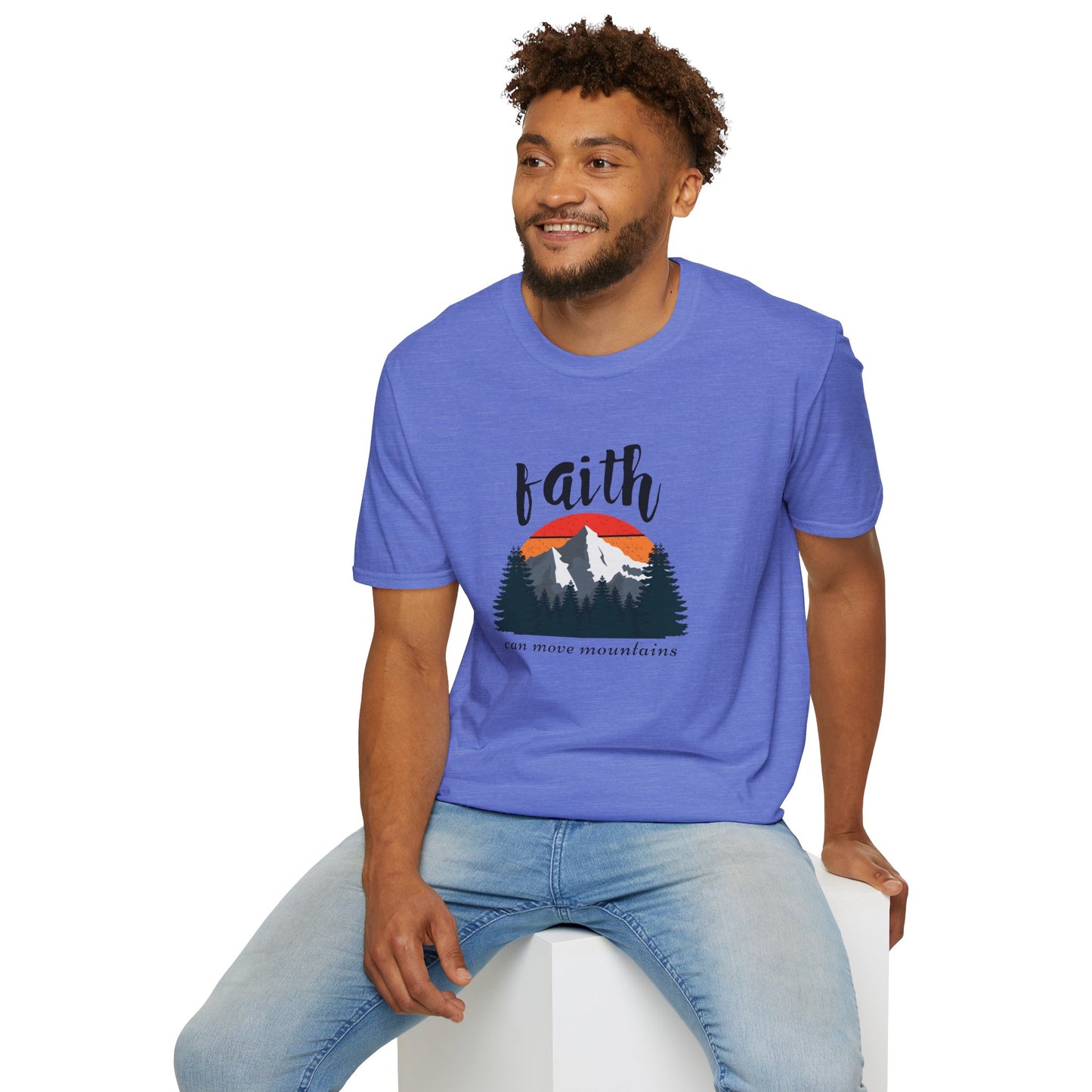 Faith Can Move Mountains Unisex Softstyle T-Shirt