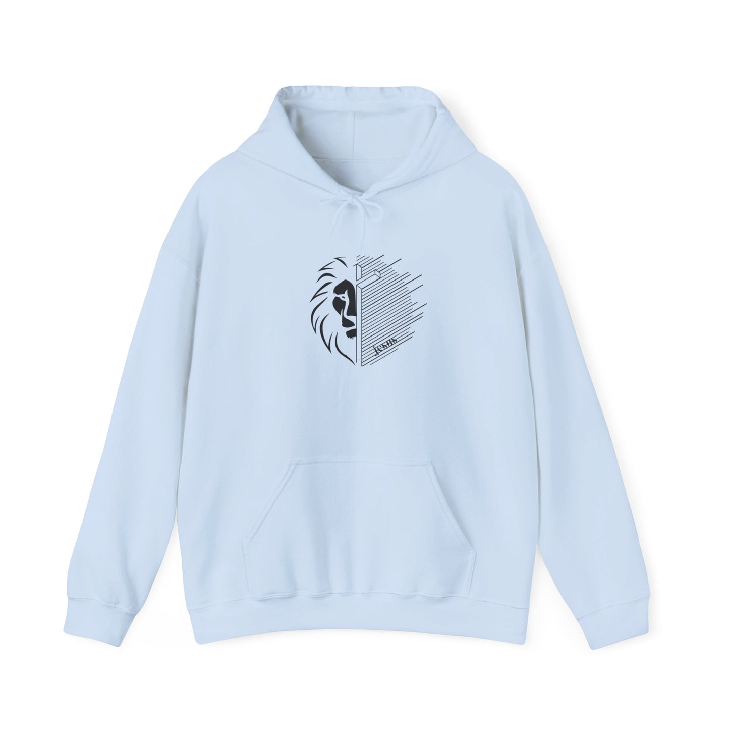 Jesus Lion Black Print Unisex Heavy Blend™ Hooded Sweatshirt