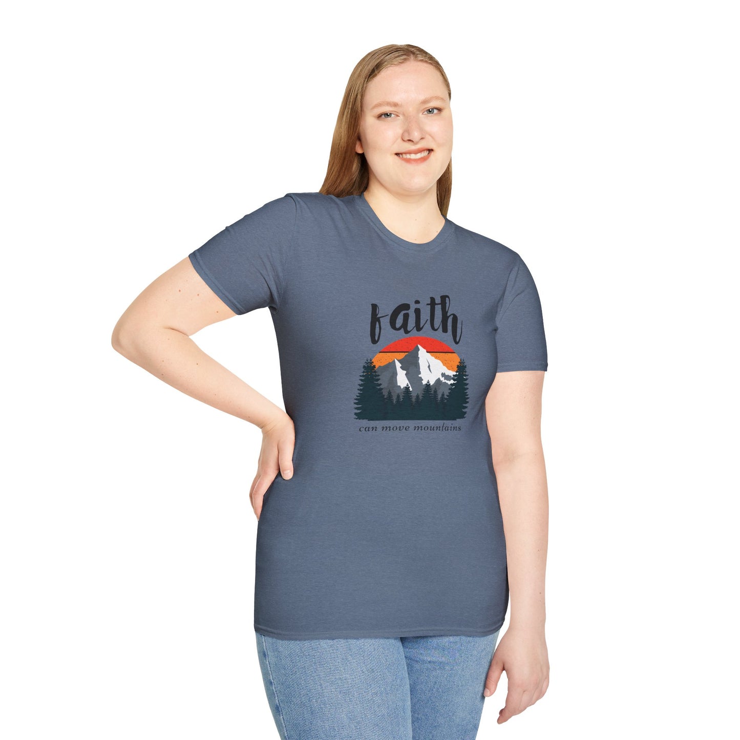 Faith Can Move Mountains Unisex Softstyle T-Shirt