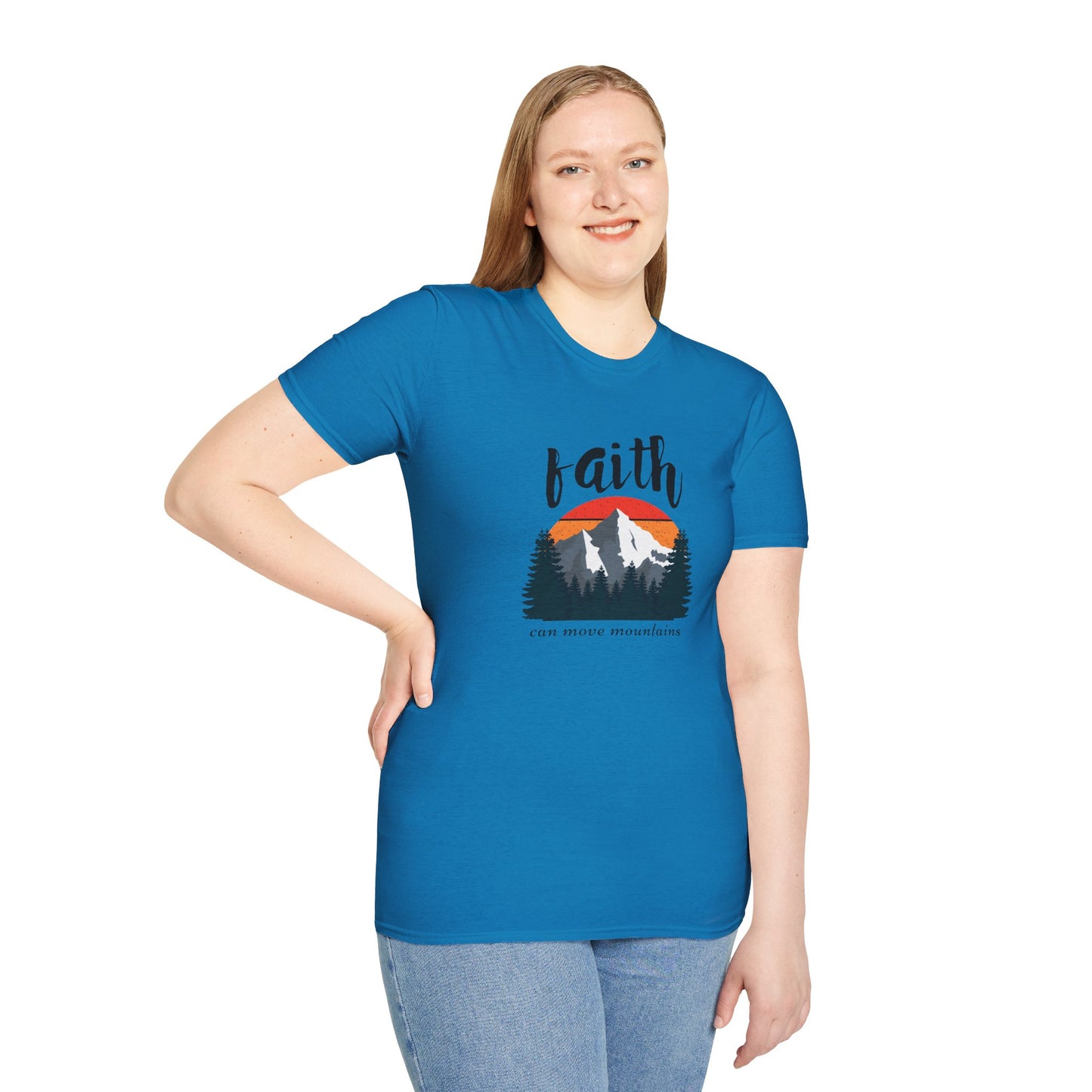 Faith Can Move Mountains Unisex Softstyle T-Shirt