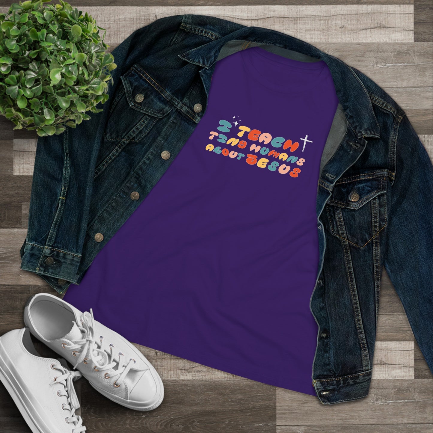 Teaching About Jesus Women's Cotton Tee