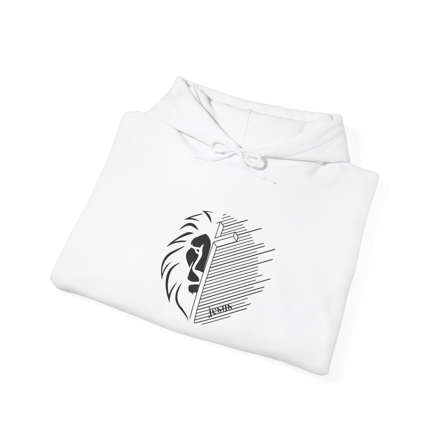 Jesus Lion Black Print Unisex Heavy Blend™ Hooded Sweatshirt