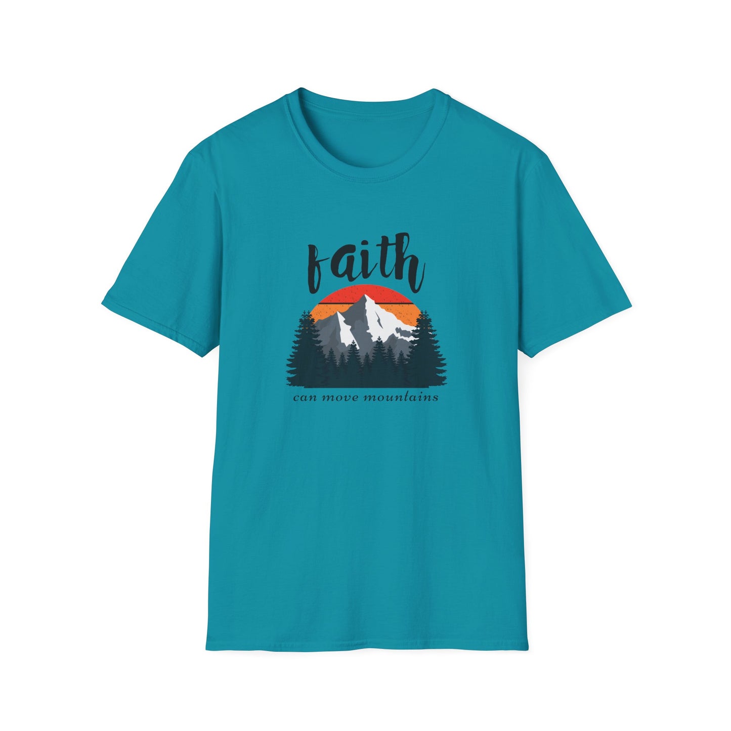 Faith Can Move Mountains Unisex Softstyle T-Shirt