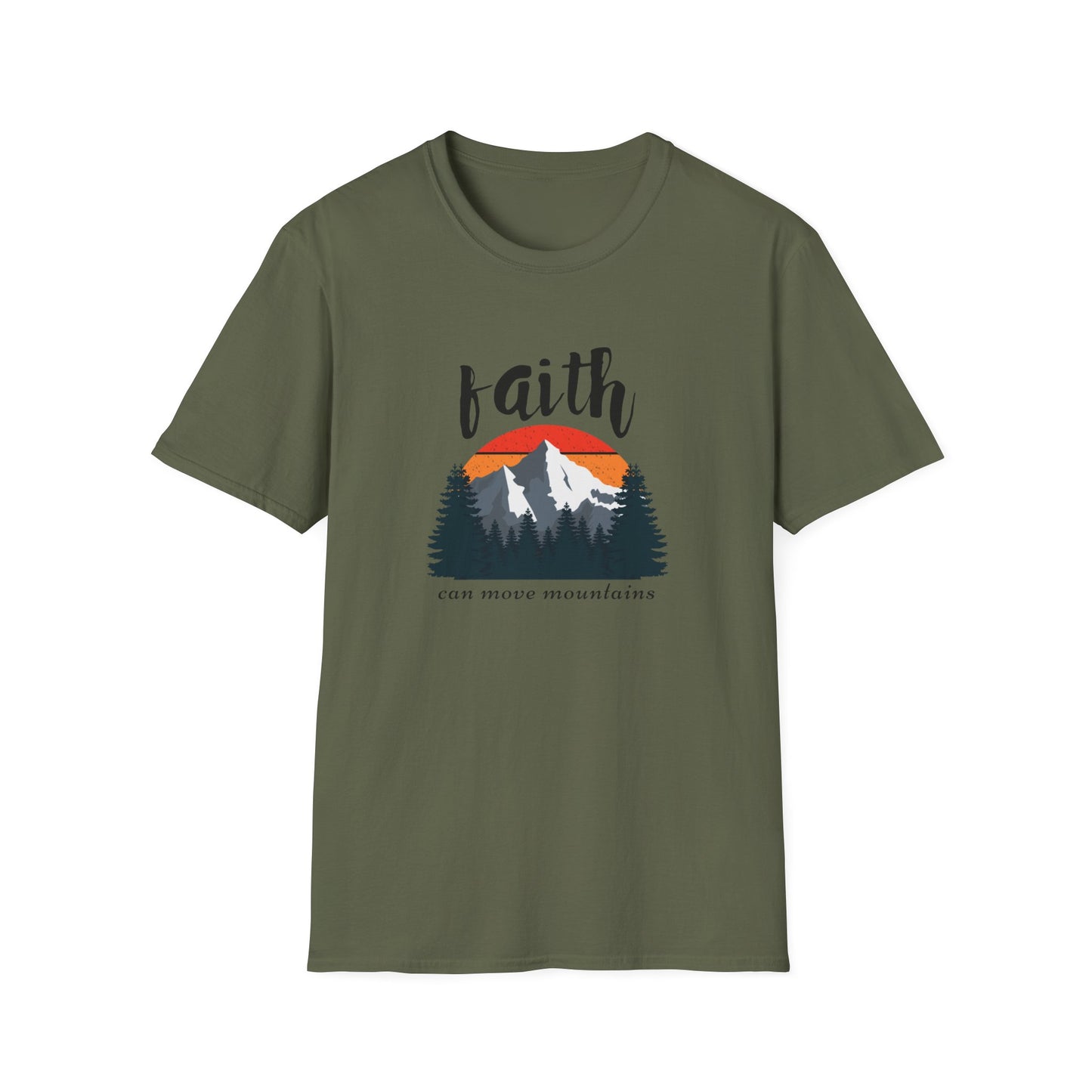 Faith Can Move Mountains Unisex Softstyle T-Shirt