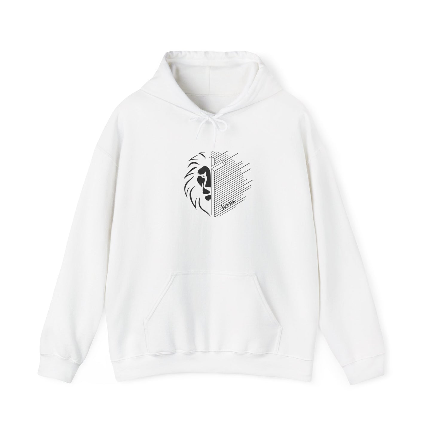 Jesus Lion Black Print Unisex Heavy Blend™ Hooded Sweatshirt