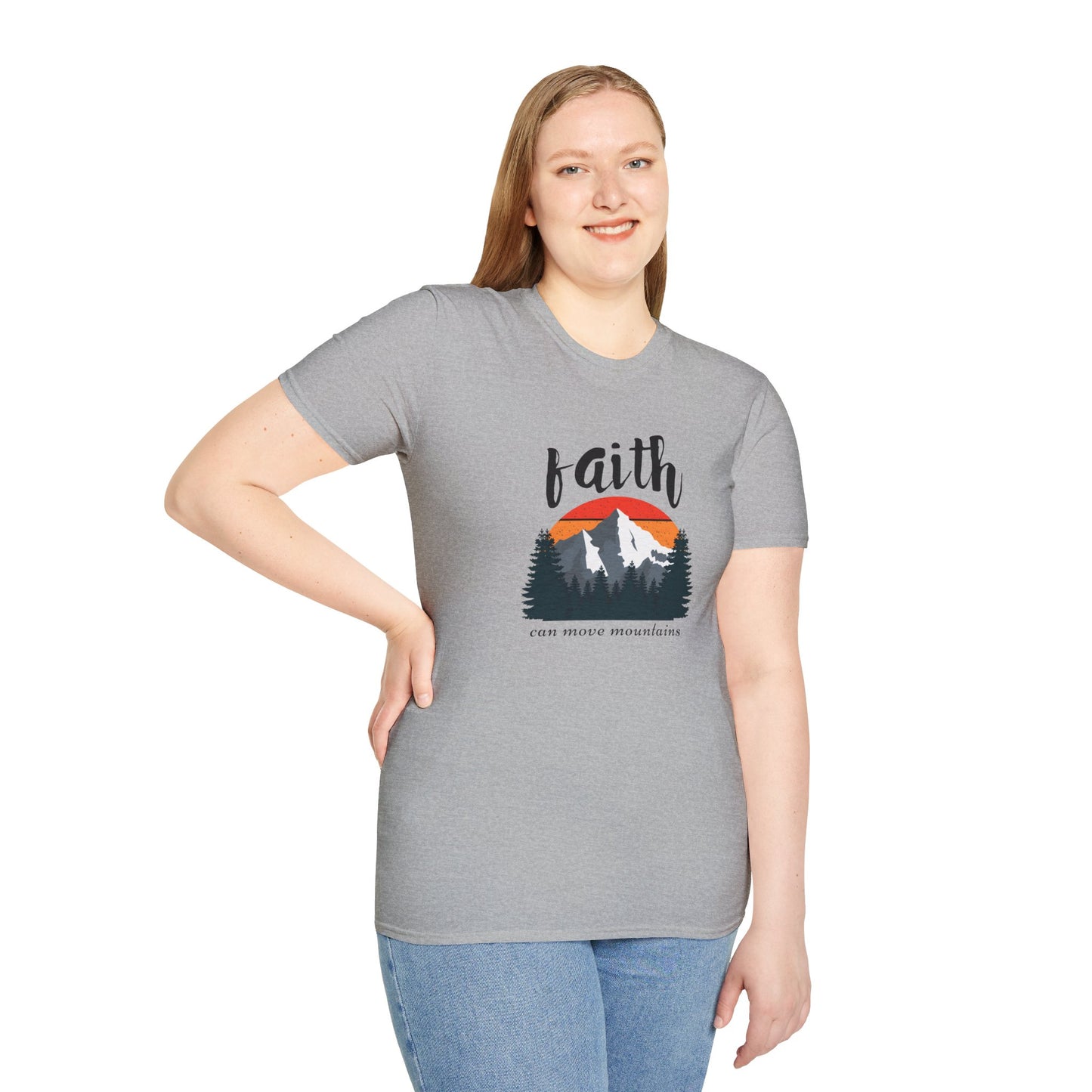 Faith Can Move Mountains Unisex Softstyle T-Shirt