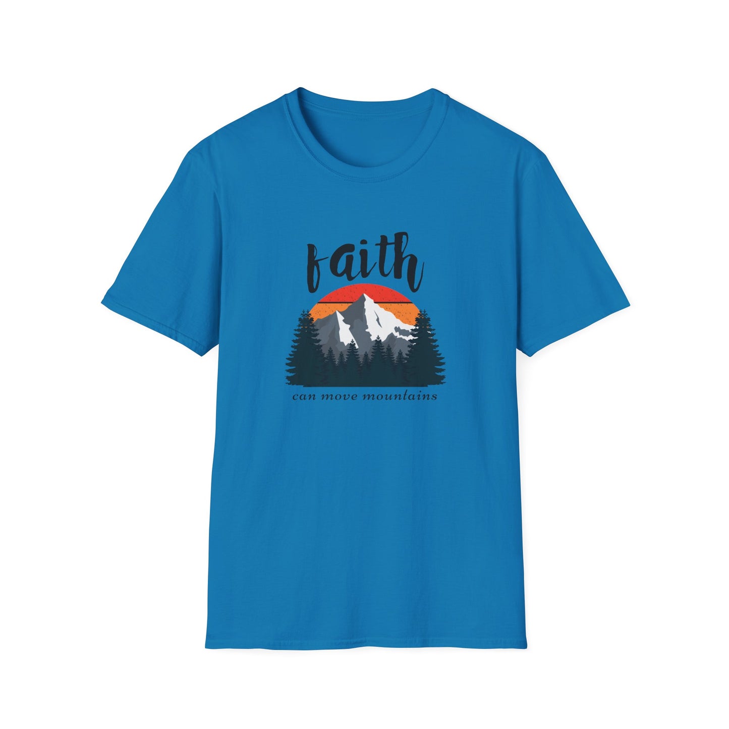 Faith Can Move Mountains Unisex Softstyle T-Shirt