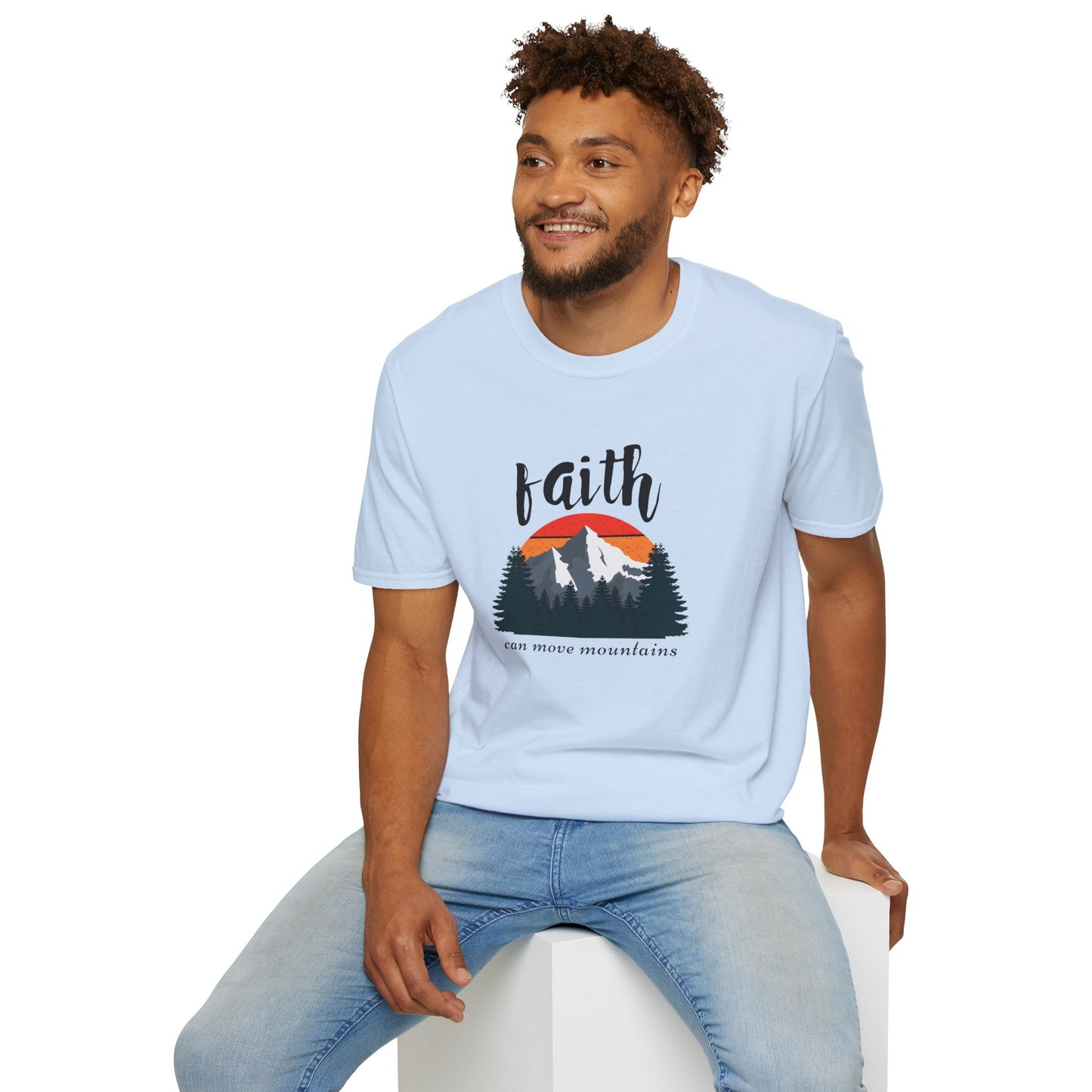 Faith Can Move Mountains Unisex Softstyle T-Shirt