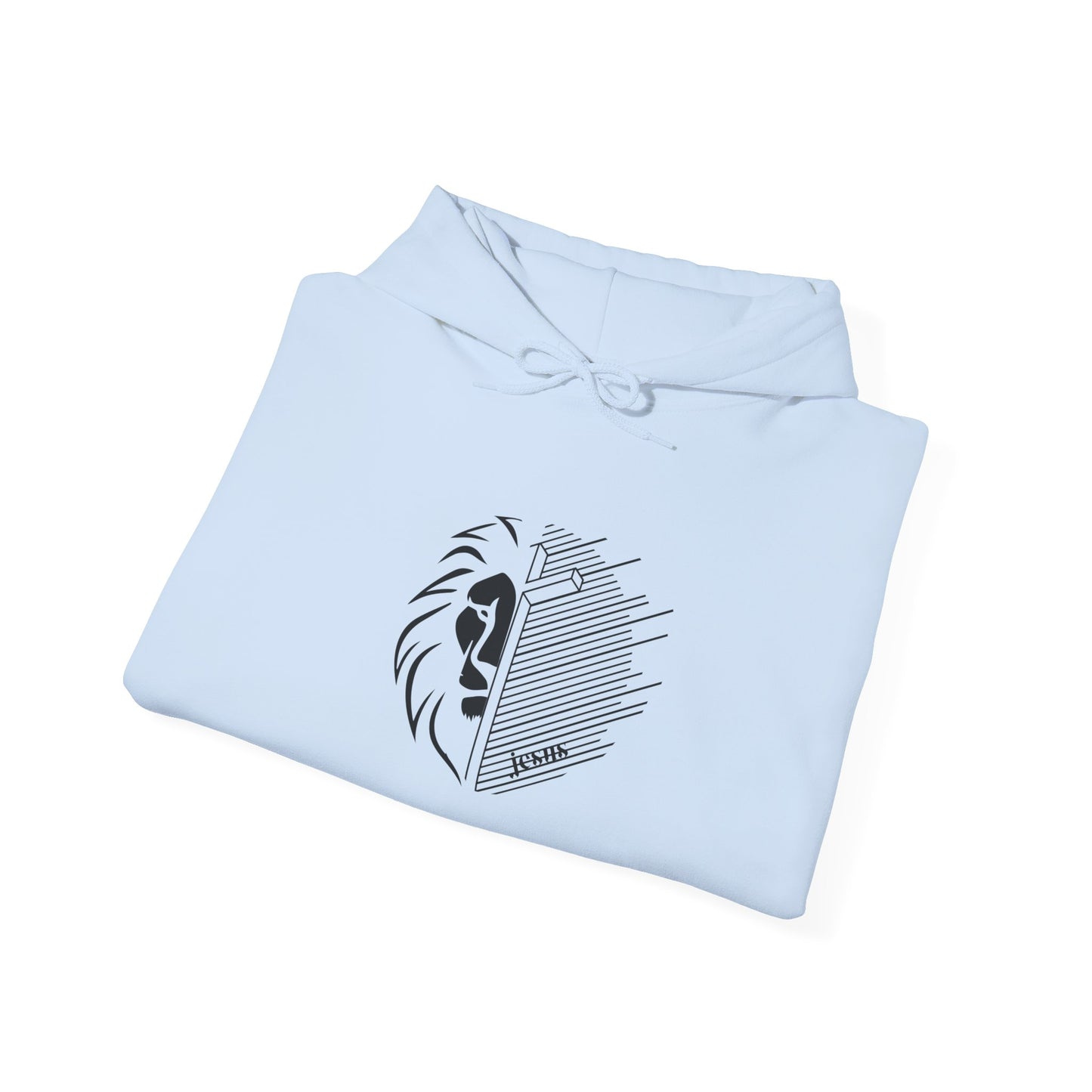 Jesus Lion Black Print Unisex Heavy Blend™ Hooded Sweatshirt