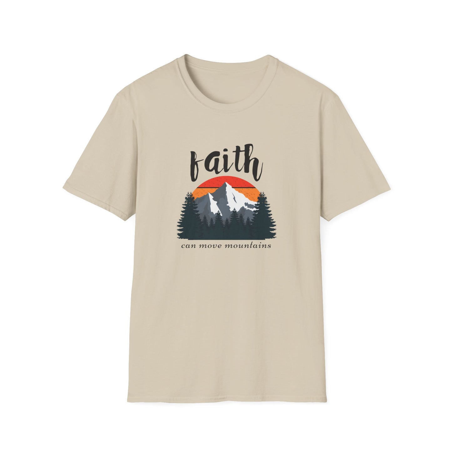 Faith Can Move Mountains Unisex Softstyle T-Shirt