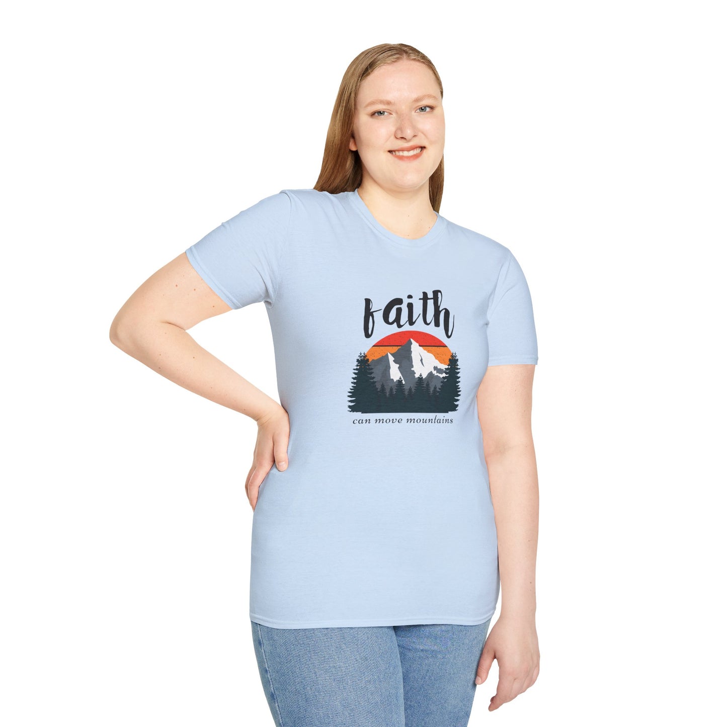 Faith Can Move Mountains Unisex Softstyle T-Shirt