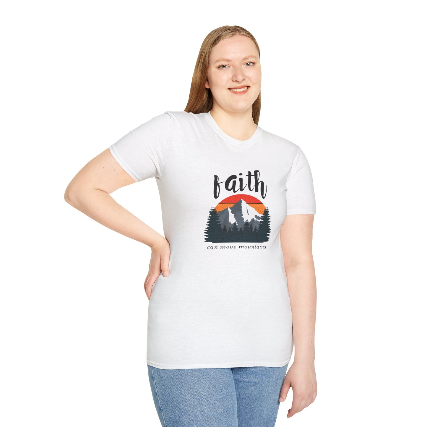 Faith Can Move Mountains Unisex Softstyle T-Shirt