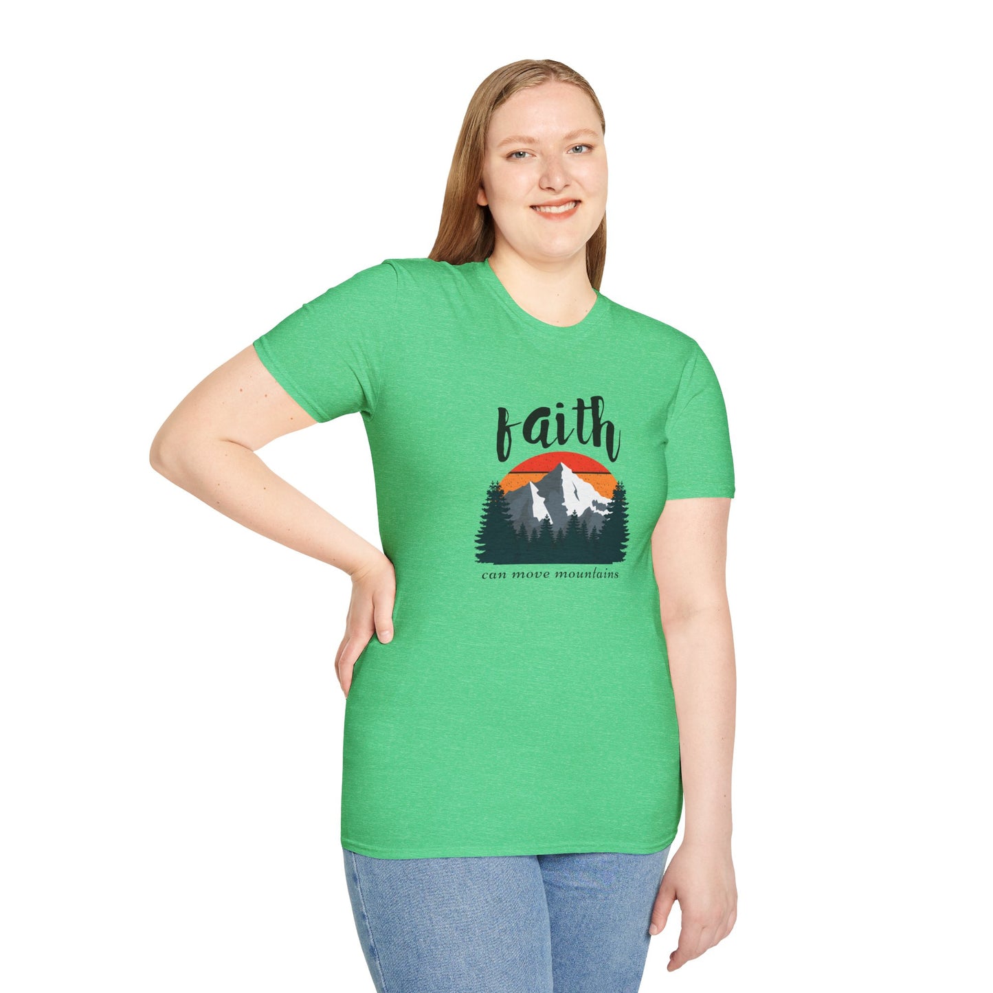 Faith Can Move Mountains Unisex Softstyle T-Shirt
