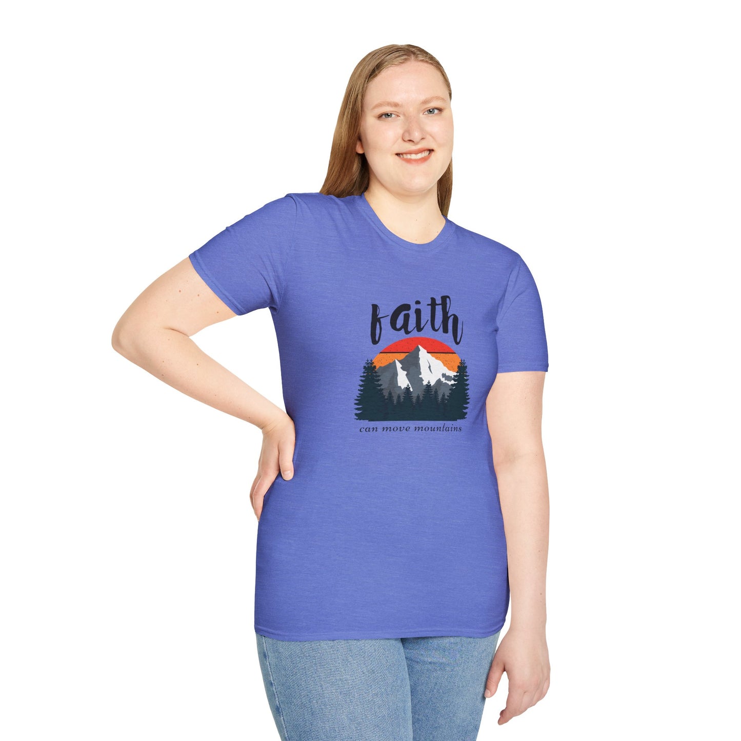Faith Can Move Mountains Unisex Softstyle T-Shirt