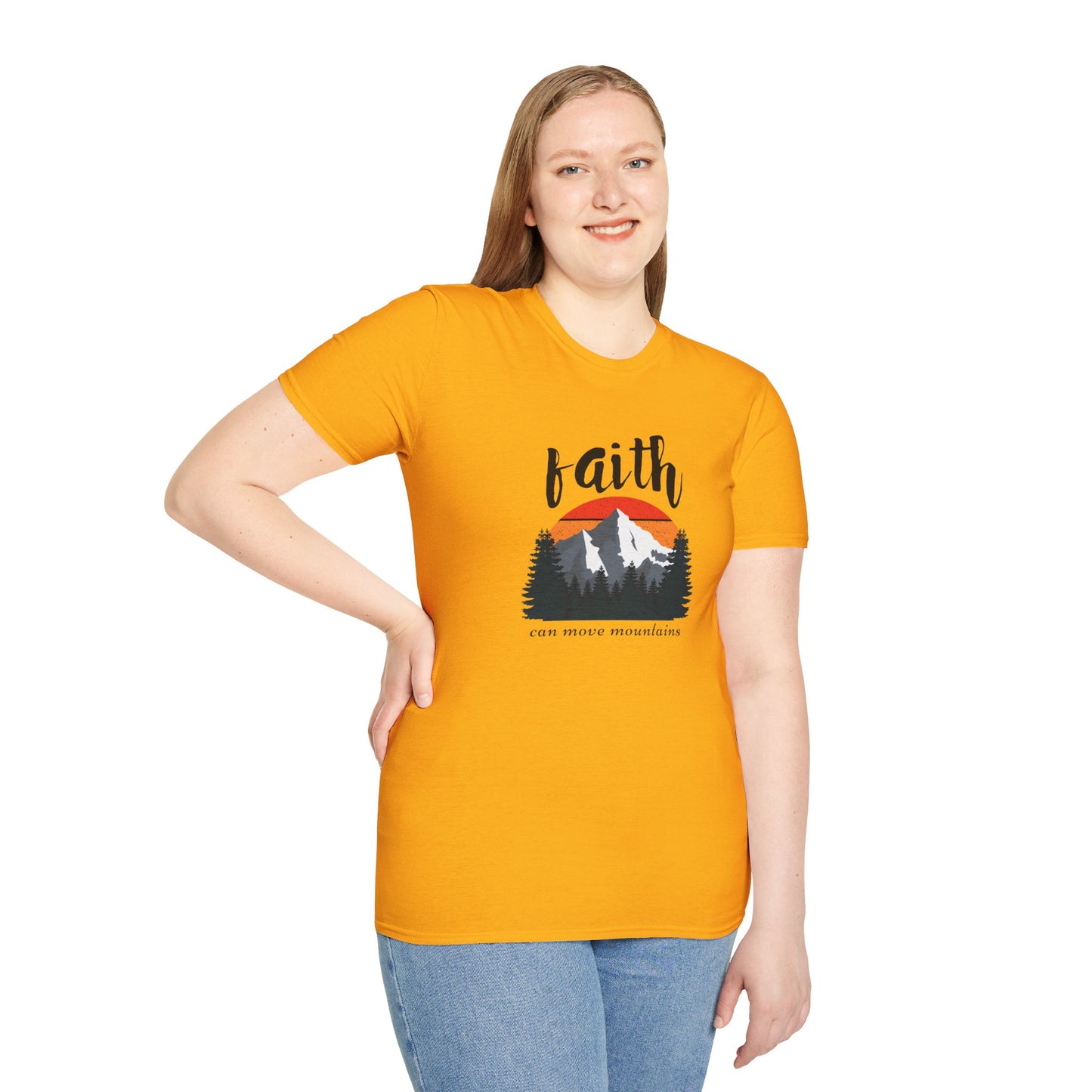 Faith Can Move Mountains Unisex Softstyle T-Shirt